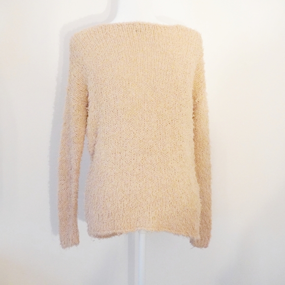 VINCE Blush Pink Fuzzy Knit Pullover Sweater/Top - Picture 5 of 5